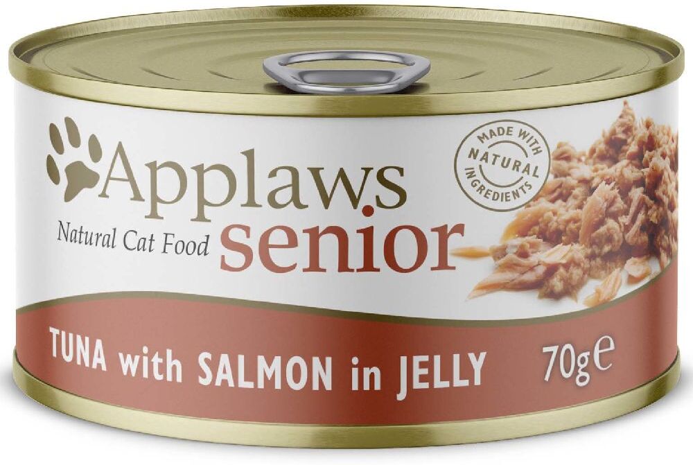 Applaws 6x 70g Senior in Jelly: Thunfisch mit Lachs Applaws Nassfutter für Katzen