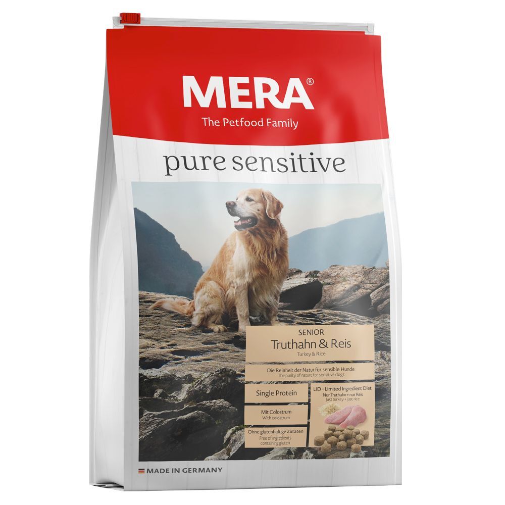 Meradog Pure Sensitive 12,5kg pure sensitive Senior Truthahn & Reis MERA Trockenfutter für Hunde