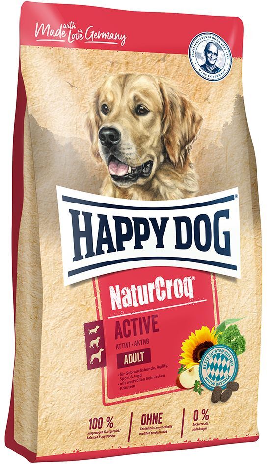 Happy Dog NaturCroq 15kg NaturCroq Active Happy Dog Trockenfutter für Hunde