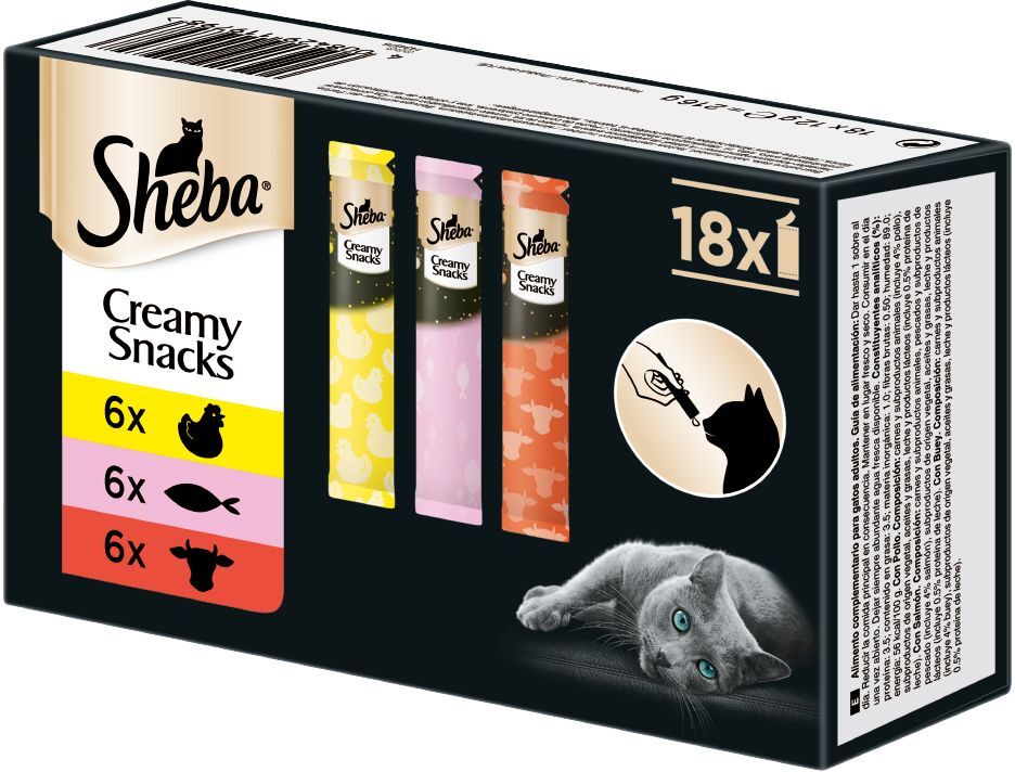 Sheba 18x 12g Creamy Multipack Sheba, Katzensnacks