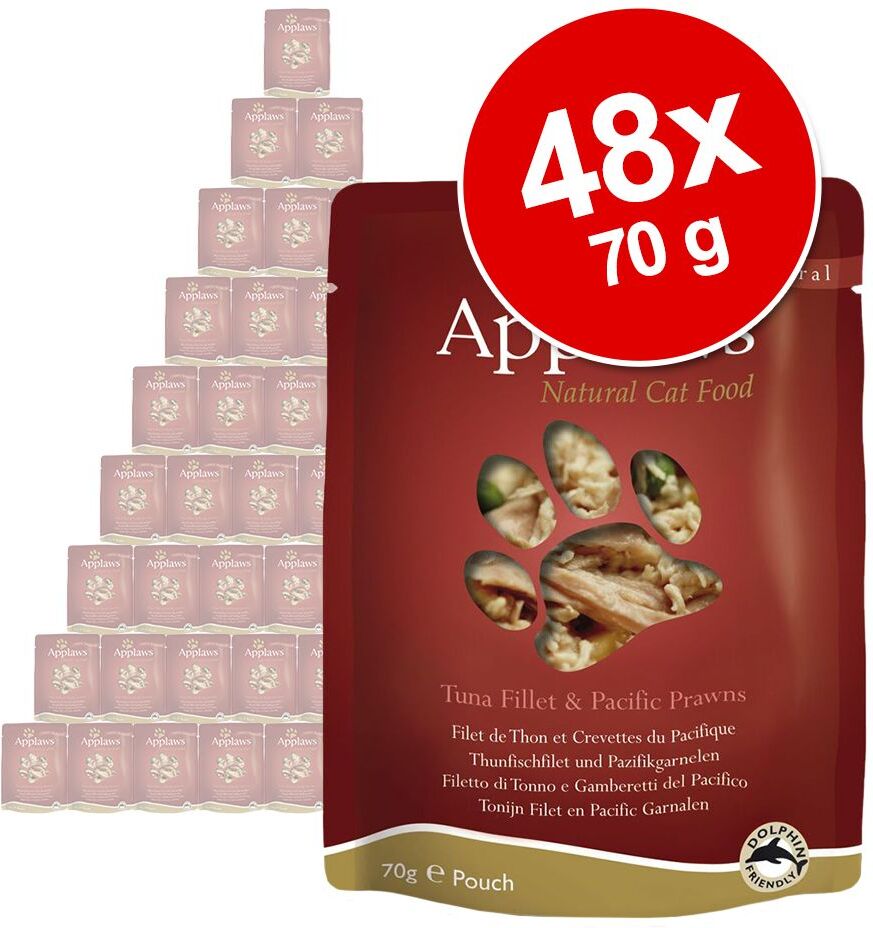 Applaws 48x 70g Pouch - Huhn mit Wildreis Applaws Nassfutter für Katzen