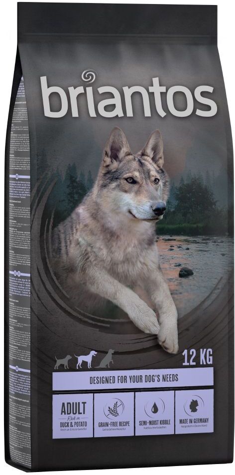 briantos 4x 1kg GETREIDEFREI Adult Ente & Kartoffel Briantos Hundefutter trocken