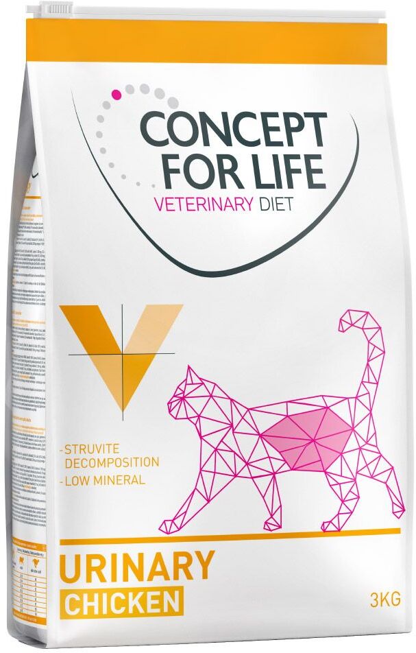 Concept for Life VET 3x 3kg Veterinary Diet Urinary Concept for Life Trockenfutter für Katzen