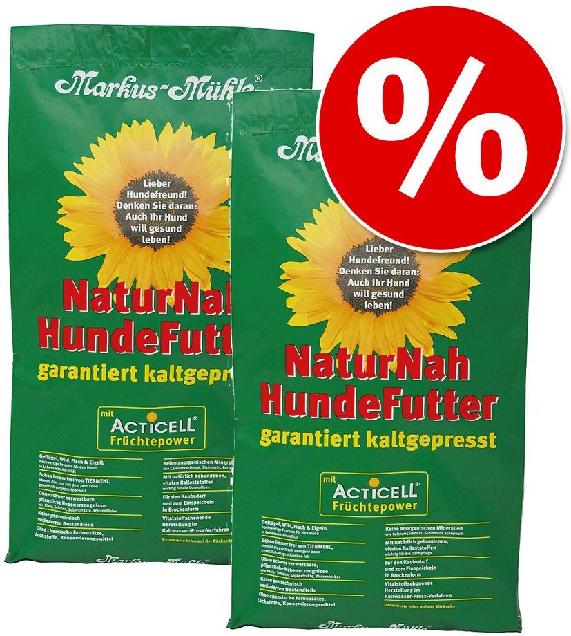 Markus Mühle 2x 5kg NaturNahfutter Mini für kleine Hunde Markus Mühle Trockenfutter für Hunde