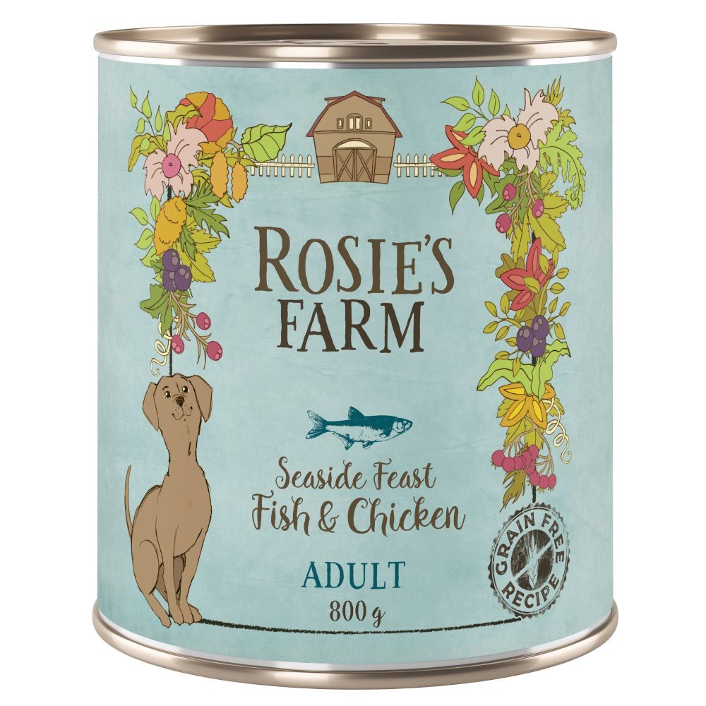 Rosie's Farm 6x 800g Adult Rind Rosie's Farm Nassfutter für Katzen