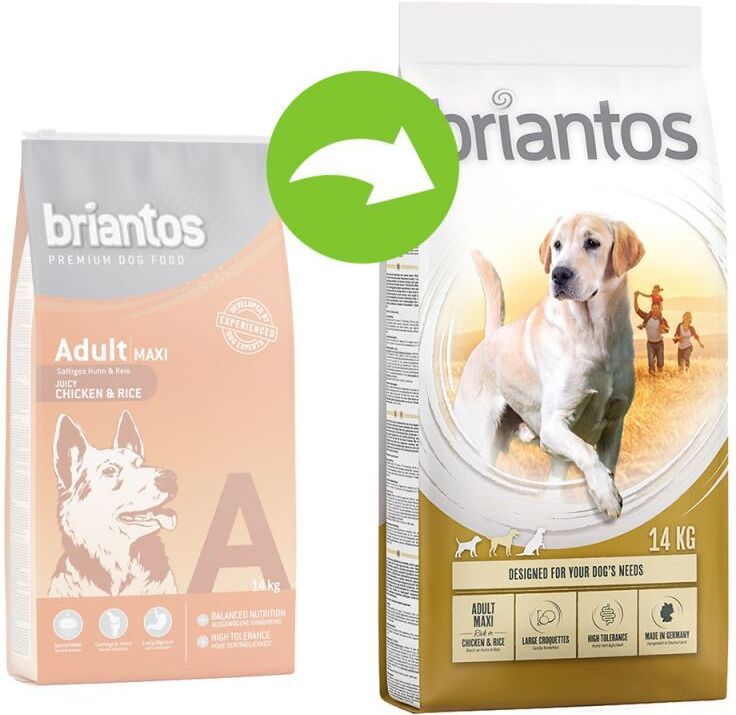 briantos 14kg Adult Maxi Briantos Trockenfutter für Hunde