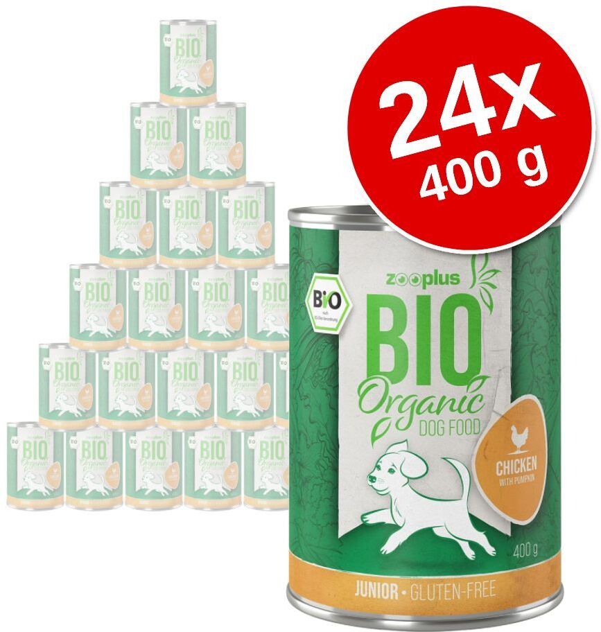 zooplus Bio 24x 400g Junior Bio-Pute mit Karotte zooplus Bio Hundefutter Nass