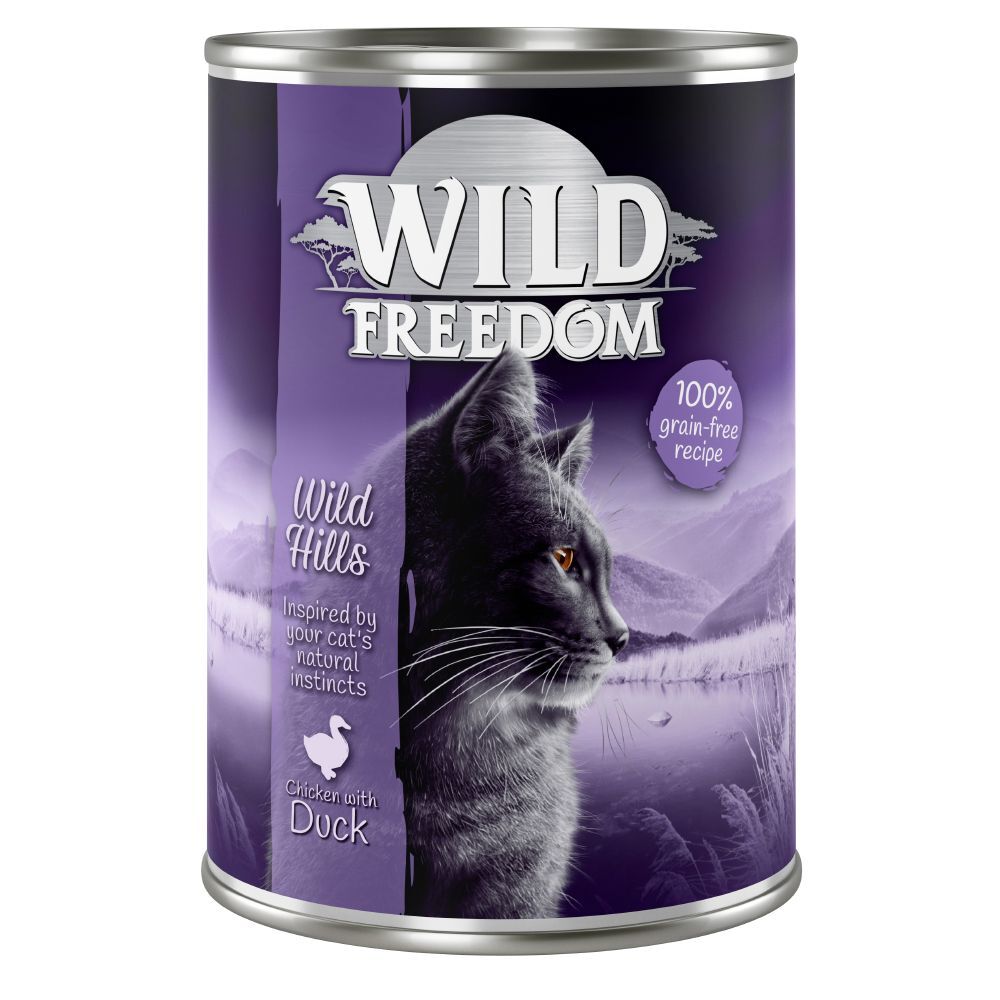 Wild Freedom 6x 400g Adult Wild Hills - Ente & Huhn Nassfutter für Katzen