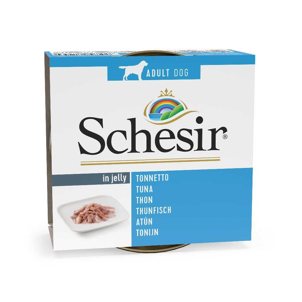 Schesir 6x 150g Huhn mit Apfel Schesir Nassfutter für Hunde