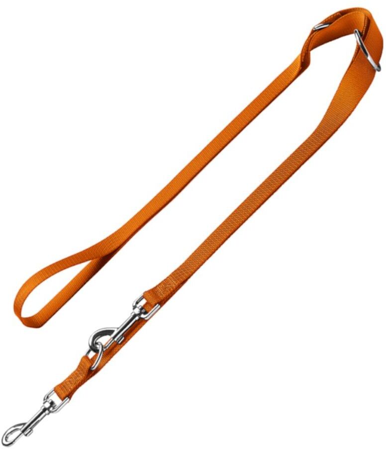 HUNTER Verstellbare Führleine London, orange 200cm lang, 10mm breit für Hunde