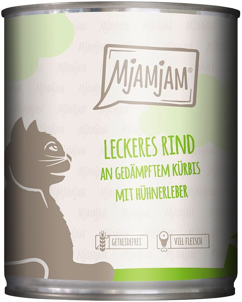 MjAMjAM 6x 800g köstliche Garnelen an saftigem Hühnchen MjAMjAM Nassfutter für Katzen