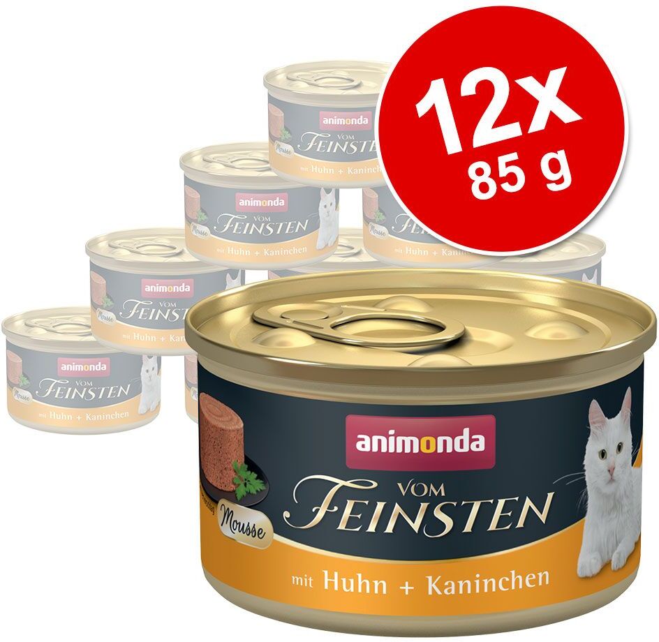 Animonda Vom Feinsten 12x 85g Vom Feinsten Adult Rind + Ente Animonda Katzenfutter nass