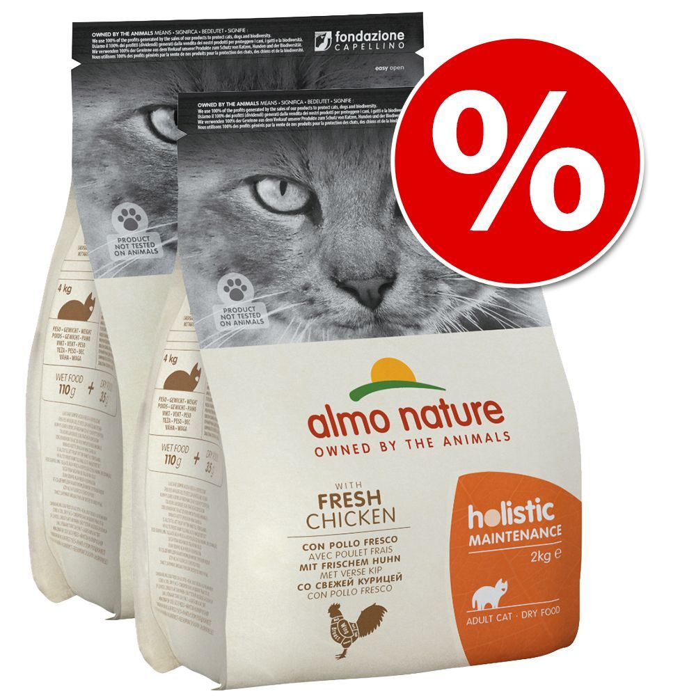 Almo Nature Holistic 2x 12kg Huhn & Reis Almo Nature Holistic Trockenfutter für Katzen