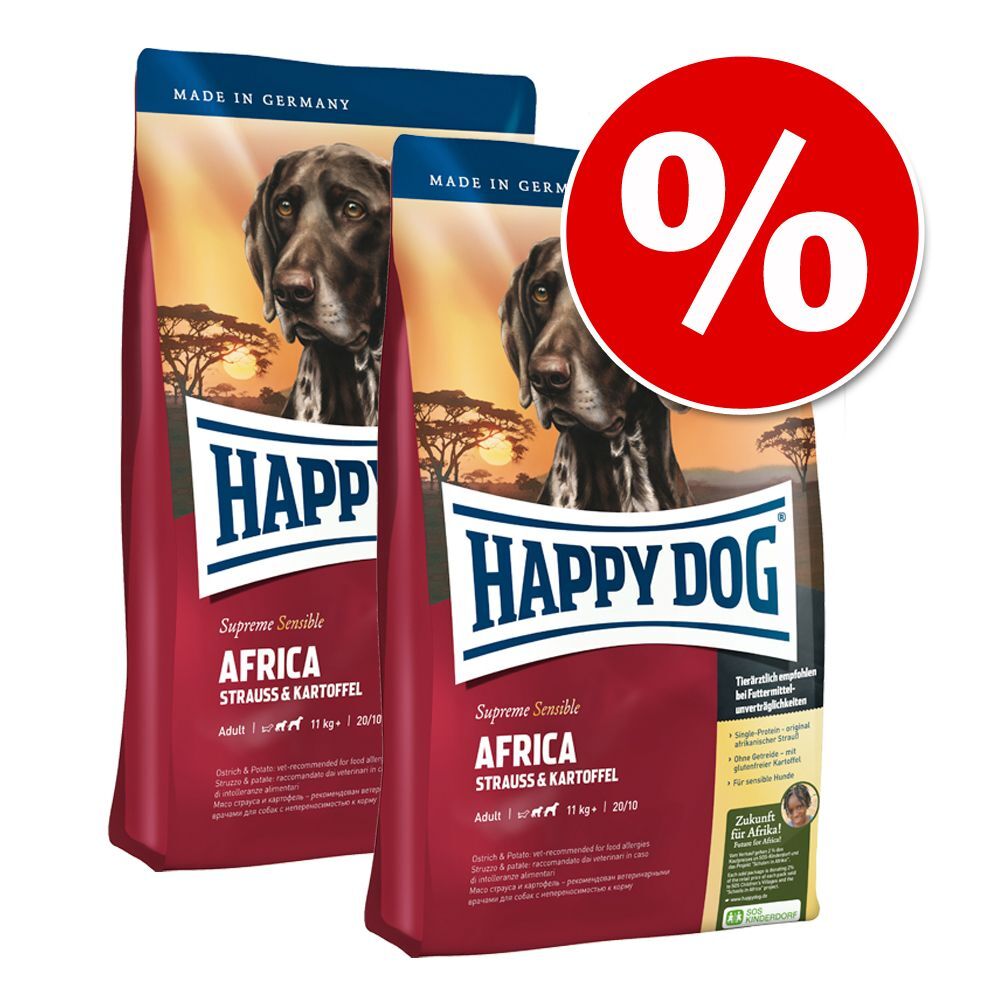 Happy Dog Supreme 2x 4kg Adult Mini Happy Dog Supreme Fit & Well Trockenfutter für Hunde