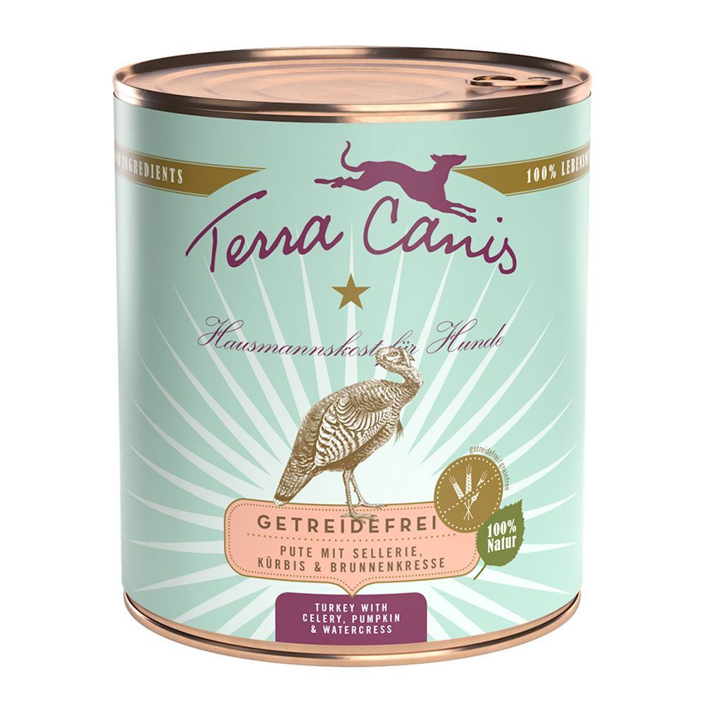 Terra Canis 6x 800g Getreidefrei Pferd mit Steckrübe, Fenchel & Salbei Terra Canis Nassfutter für Hunde