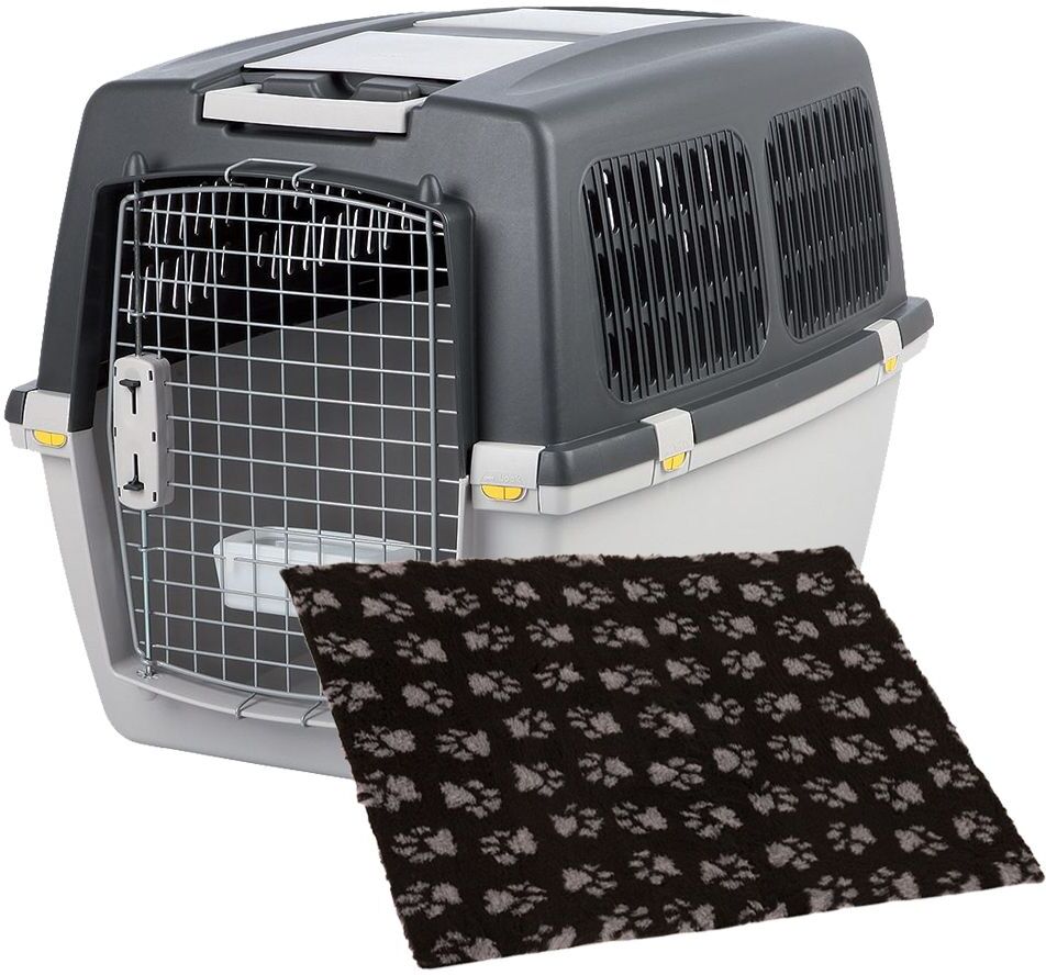 Trixie Transportbox Gulliver Grösse 7 + Vetbed® Isobed SL Hundedecke Paw L 150x B 100cm