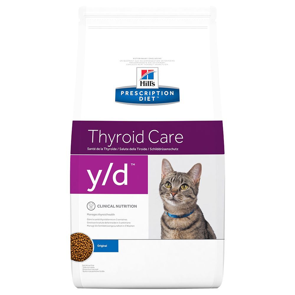 Hill's Prescription Diet 5kg y/d Thyroid Care Original Hill's Prescription Diet Trockenfutter für Katzen