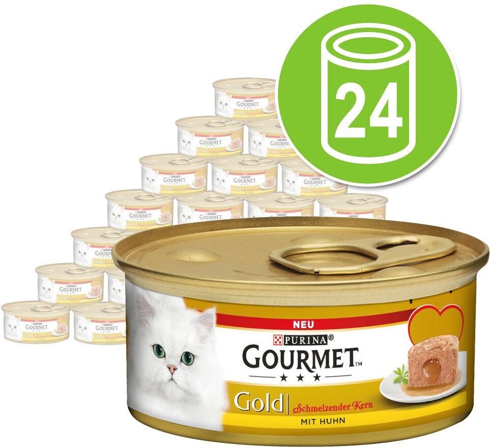 Gourmet 24 x 85 g Gourmet Gold Schmelzender Kern Thunfisch Nassfutter Katze