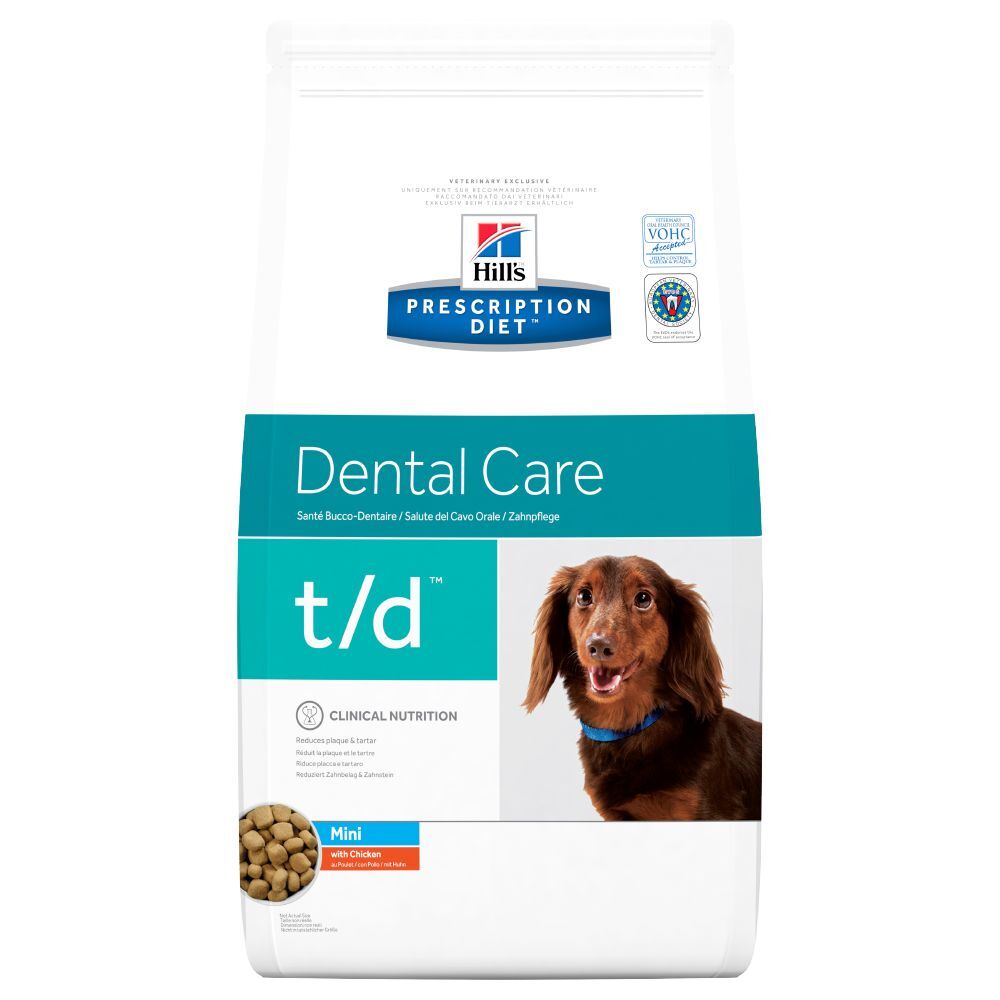 Hill's Prescription Diet 3x 3kg t/d Mini Dental Care mit Huhn Hill's Prescription Diet Trockenfutter für Hunde