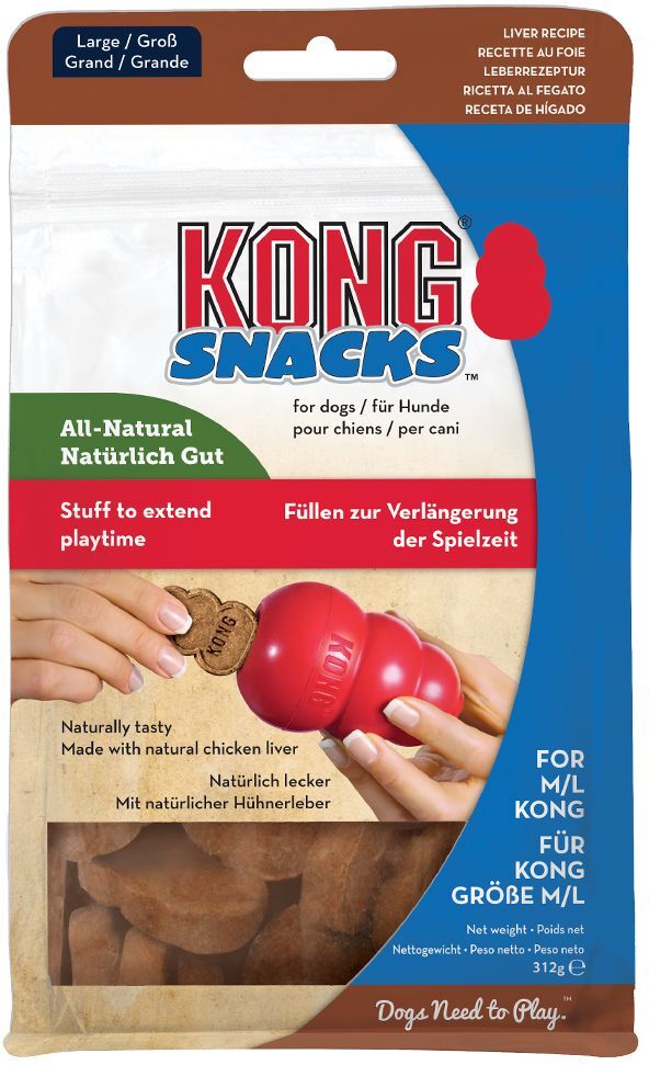 Kong L: 4x 312g (7g / Stück) Snacks Liver Kong Hundesnacks