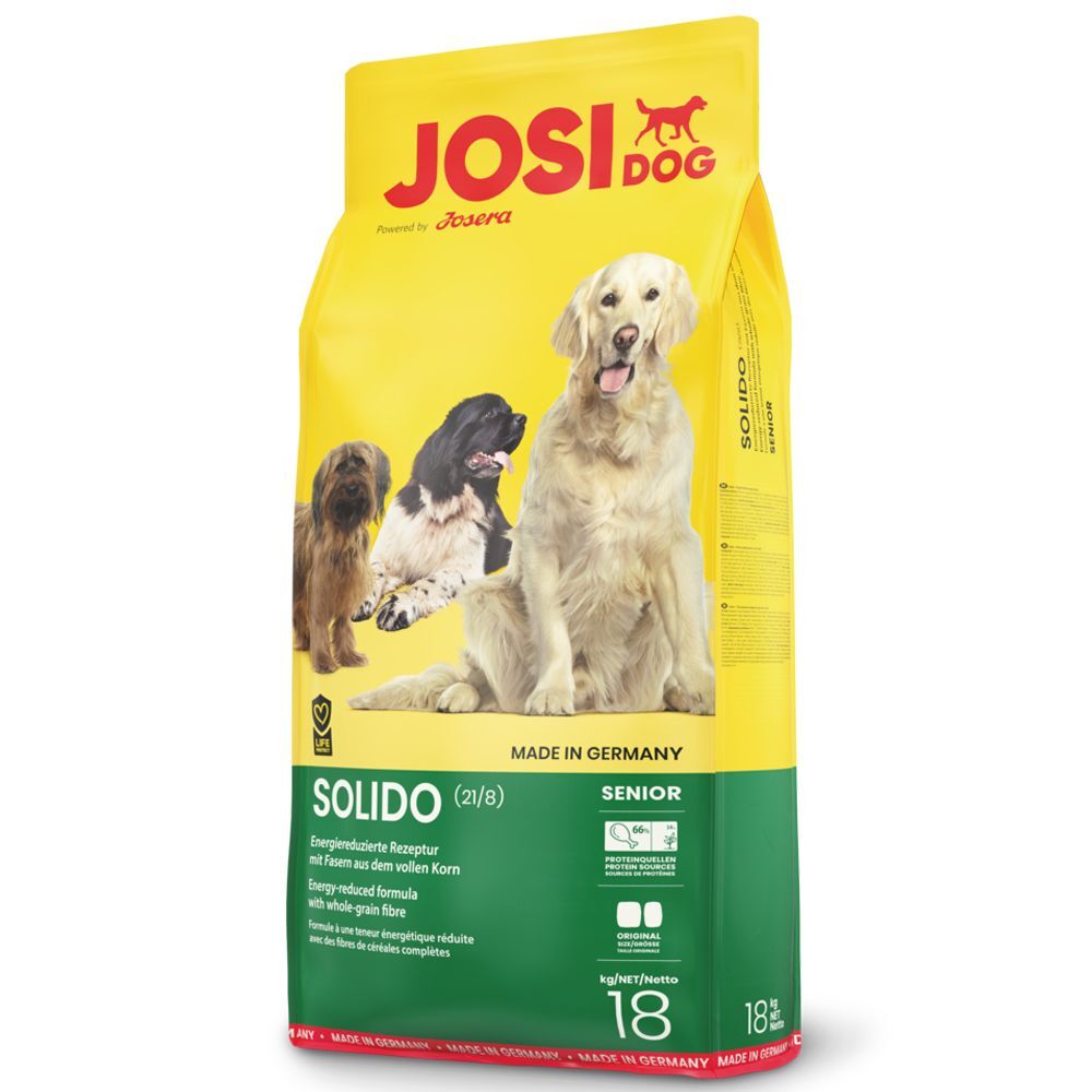 JosiDog 2x 18kg Solido Senior JosiDog Trockenfutter für Hunde