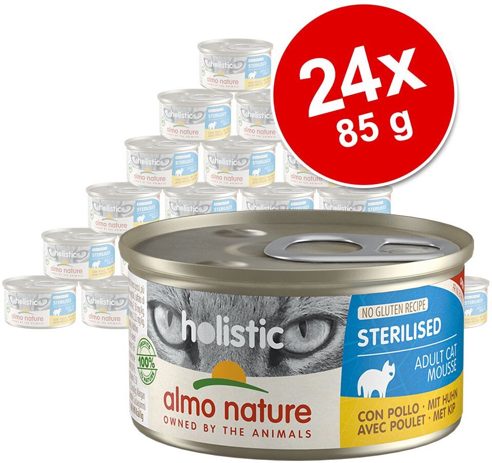 Almo Nature Holistic 24x 85g  Holistic Specialised Nutrition Digestive Help mit Seezunge Almo Nature Katzenfutter nass