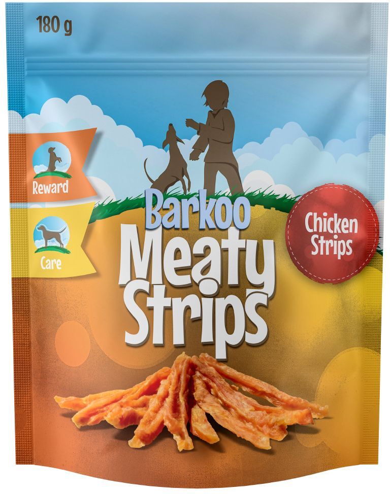 Barkoo 180g Meaty Strips Hähnchenstreifen Barkoo Hundesnacks