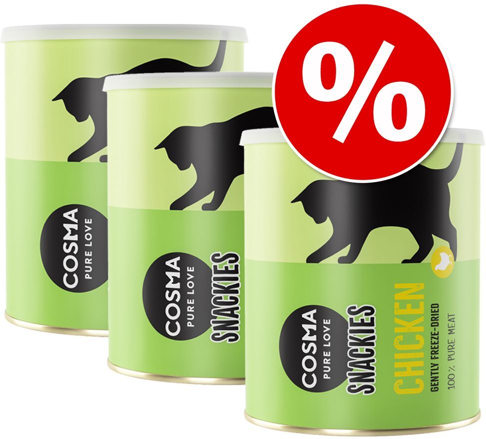 Cosma Sparpaket: 3 x Cosma Snackies Maxi Tube - 3 x Ente (390 g)