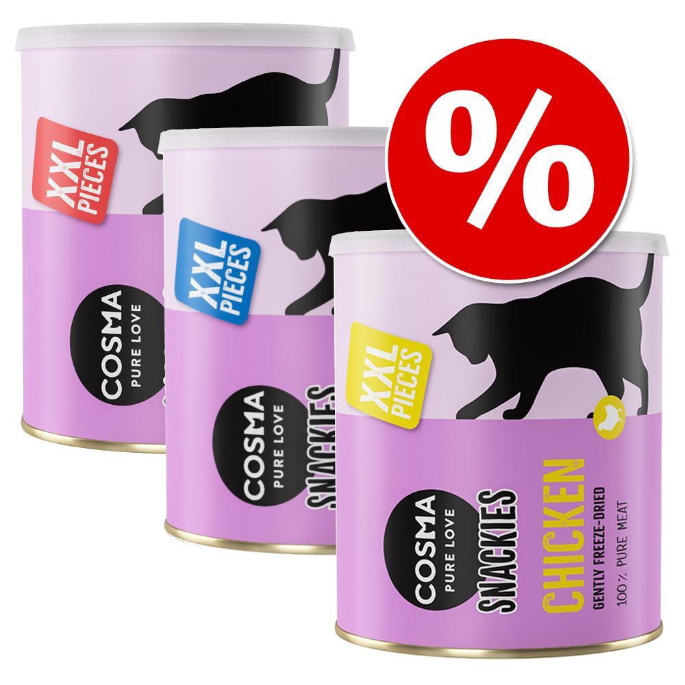 Cosma 3x Mix (450g) Cosma Snackies Maxi Tube & XXL Maxi Tube für Katzen!