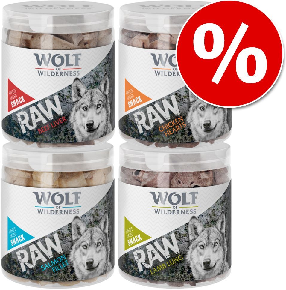 Wolf of Wilderness NEU: 200g RAW Snacks (gefriergetrocknet) Wolf of Wilderness für Hund