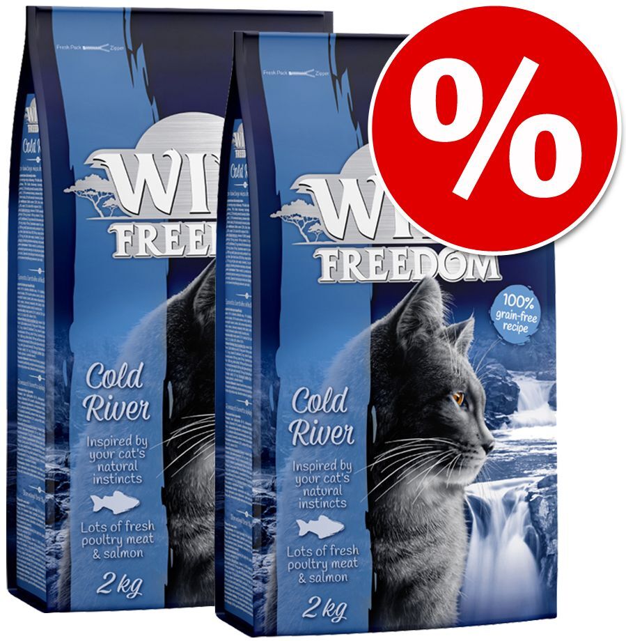 Wild Freedom 3x 2kg Cold River Lachs Wild Freedom Trockenfutter für Katzen