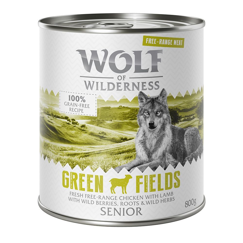 Wolf of Wilderness 6x 800g Senior "Freiland-Fleisch" Wolf of Wilderness Hundefutter Nass