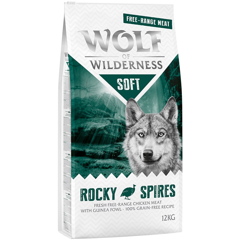 Wolf of Wilderness 2x 12kg "Soft - Rocky Spires" - Freiland-Huhn & Perlhuhn Wolf of Wilderness Hundefutter Trocken