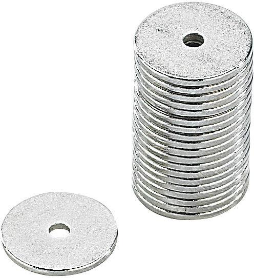 infactory Neodym-Ringmagnet N35 mit Loch, winzige 12 x 1 mm, 20er-Pack