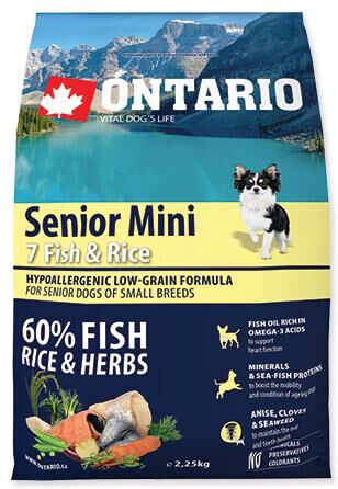 ONTARIO dog SENIOR MINI fish - 6,5kg