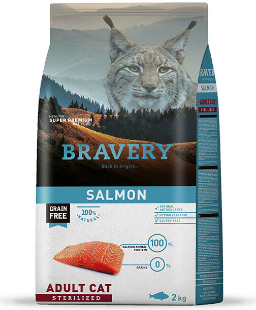 BRAVERY cat STERILIZED salmon - 2 kg