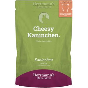 Becker Herrmann's Seletion Adult 100 Gramm Katzennassfutter Sparpaket 40 x 100 Gramm Kaninchen mit Käse & Kokosflocken