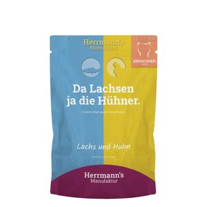 Becker Herrmann's Seletion Adult 100 Gramm Katzennassfutter Sparpaket 40 x 100 Gramm Lachs mit Huhn, Karotte & Kokosflocken