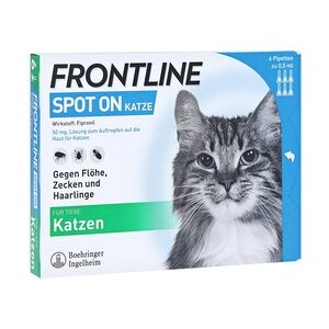 Boehringer Ingelheim Frontline Spot On gegen Zecken und Flöhe bei Katzen 6 Stück