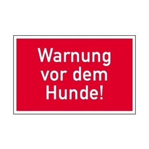 Schild Warnung vor dem Hunde Kunststoff 15x25cm Achtung Wachhund wetterfest