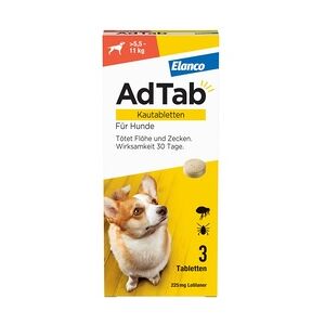 Elanco ADTAB 225 mg Kautabletten für Hunde >5,5-11 kg 3 Stück