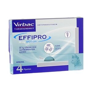 Virbac EFFIPRO 50 mg Lösung z.Auftropfen f.Katzen 4 Stück