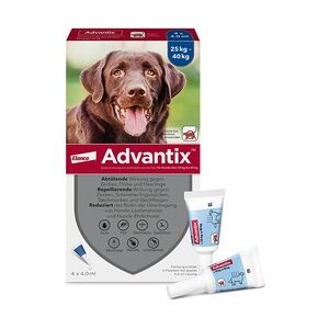 Elanco ADVANTIX Spot-on Lsg.z.Auftr.a.d.H.f.Hund 25-40 kg 4x4.0 Milliliter