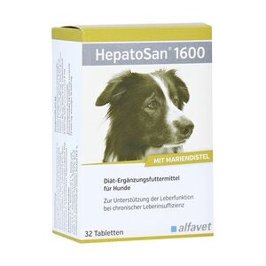 Alfavet HEPATOSAN 1600 Diät-Erg.Futterm.Tab.f.Hunde 32 Stück