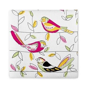 Sovie HOME Serviette Bernie aus Linclass® Airlaid 40 x 40 cm, 12 Stück - Frühling Vogel fröhlich