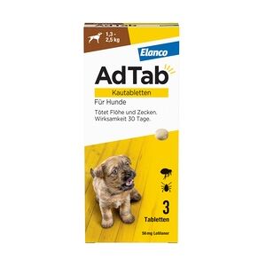 Elanco ADTAB 56 mg Kautabletten für Hunde 1,3-2,5 kg 3 Stück