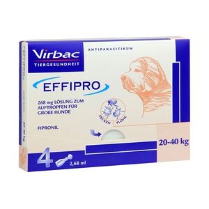 Virbac EFFIPRO 268 mg Pip.Lsg.z.Auftropf.f.gr.Hunde 4 Stück