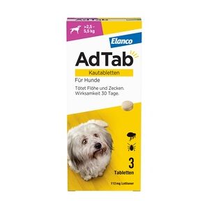 Elanco ADTAB 112 mg Kautabletten für Hunde >2,5-5,5 kg 3 Stück