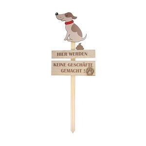 Riffelmacher Dekoschild Hund Bitte keine Geschäfte 29,5 x 2 x 8,5 cm