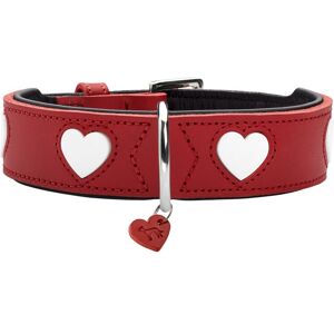 DOG SPORT HUNTER Halsband Love M-L (60), rot/schwarz